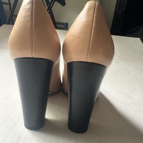SALE till 9am! J. Crew Etta Cream and black Cap toe high heels size 8 - Picture 2 of 11